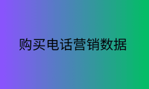 购买电话营销数据